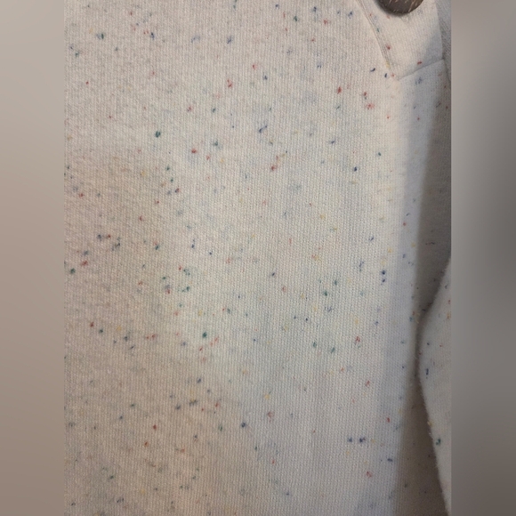 White Speckled Button Sweater By White Birch Size Medium - Picture 2 of 5
